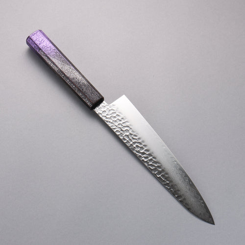 Sakai Takayuki Rinnou VG10 33 Layer Damascus Gyuto Japanese Knife 210mm Purple Lacquered  Handle - Japannywholesale