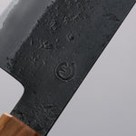 Tomoe Hozan White Steel No.2 Black Finished Gyuto  210mm Olive Tree and Black Resin Handle - Japannywholesale