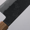 Tomoe Hozan White Steel No.2 Black Finished Santoku  180mm Olive Tree and Black Resin Handle - Japannywholesale