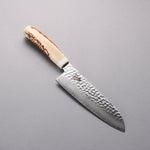 Sakai Takayuki VG10 33 Layer Damascus Santoku  180mm Cow Bone Handle with Sheath - Japannywholesale