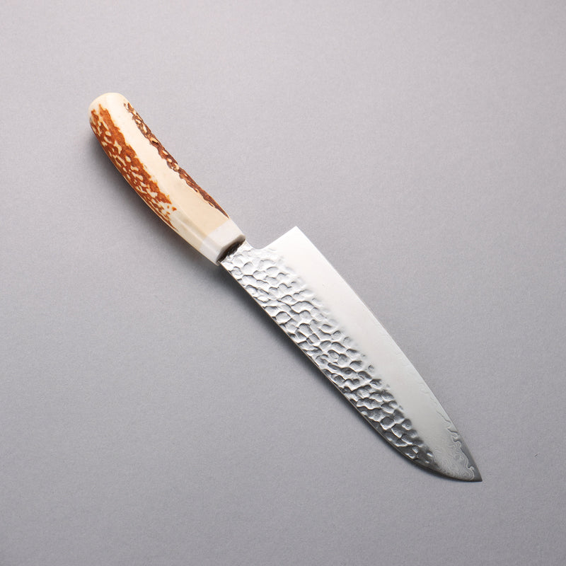 Sakai Takayuki VG10 33 Layer Damascus Santoku  180mm Cow Bone Handle with Sheath - Japannywholesale