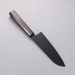 Sakai Takayuki Kurokage VG10 Hammered Teflon Coating Santoku  170mm Wenge Handle - Japannywholesale