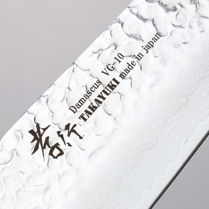 Sakai Takayuki VG10 33 Layer Damascus Kengata Gyuto  190mm Live oak Lacquered (Seiren) Handle - Japannywholesale