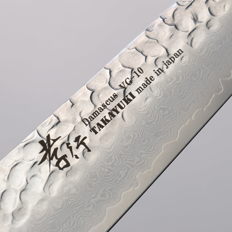 Sakai Takayuki VG10 33 Layer Damascus Sujihiki  240mm Live oak Lacquered (Seiren) Handle - Japannywholesale