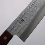 Nao Yamamoto Silver Steel No.3 Nashiji Hammered(square) Gyuto  210mm Red Pakka wood Handle - Japannywholesale