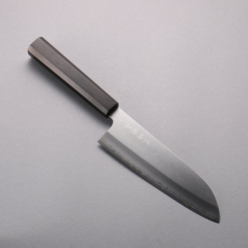 Makoto Kurosaki VG10 Nashiji Santoku  170mm Ebony Wood Handle - Japannywholesale