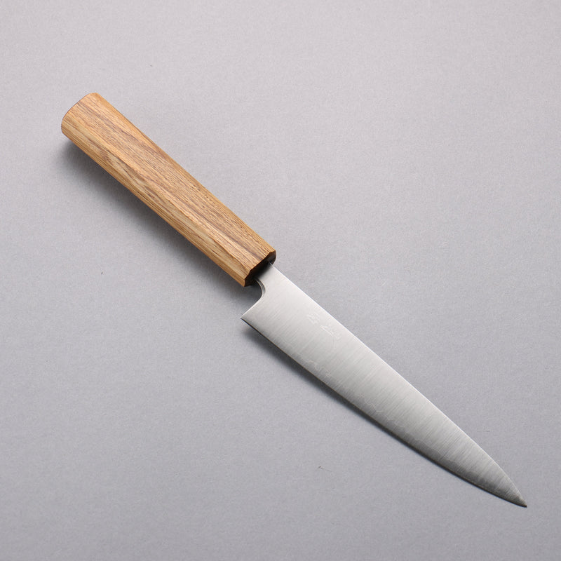 Seisuke Silver Steel No.3 Migaki Polish Finish Petty-Utility  150mm White Oak Handle - Japannywholesale