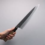 Kikuzuki White Steel No.2 Black Finished Gyuto  270mm Magnolia Handle - Japannywholesale