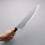 Kikuzuki Blue Steel No.1 Damascus Gyuto  270mm Magnolia Handle - Japannywholesale