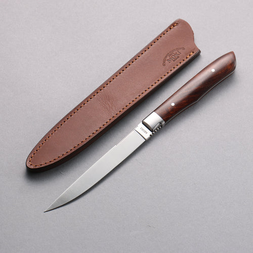 Moki Knife AUS8 Steak  75mm Ironwood Handle with Sheath - Japannywholesale