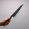 Isamitsu Abe White Steel No.1 Hammered Gyuto  210mm Oak (pentagonal) Handle - Japannywholesale