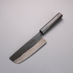 Minamoto Akitada White Steel No.2 Black Finished Nakiri  165mm Ebony Wood Handle - Japannywholesale