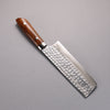 Takeshi Saji SRS13 Damascus Hammered(Maru) Nakiri  165mm Ironwood Handle - Japannywholesale