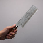 Takeshi Saji SRS13 Damascus Hammered(Maru) Nakiri  165mm Ironwood Handle - Japannywholesale