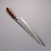 Takeshi Saji SRS13 Damascus Hammered(Maru) Kiritsuke Sujihiki  270mm Ironwood Handle - Japannywholesale