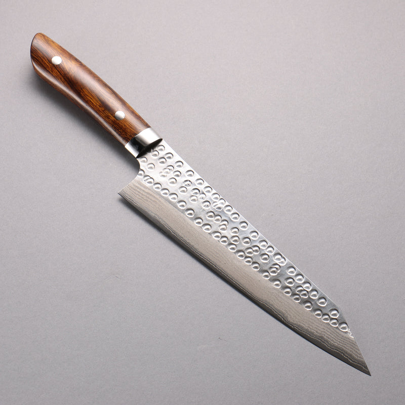 Takeshi Saji SRS13 Damascus Hammered(Maru) Kiritsuke Gyuto  210mm Ironwood Handle - Japannywholesale