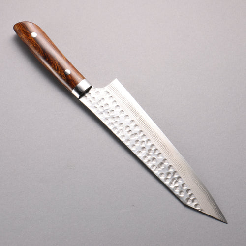 Takeshi Saji SRS13 Damascus Hammered(Maru) Kiritsuke Gyuto  210mm Ironwood Handle - Japannywholesale