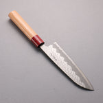 Seisuke Blue Super Hammered Santoku  170mm American Cherry Handle - Japannywholesale