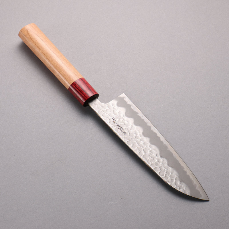 Seisuke Blue Super Hammered Santoku  170mm American Cherry Handle - Japannywholesale