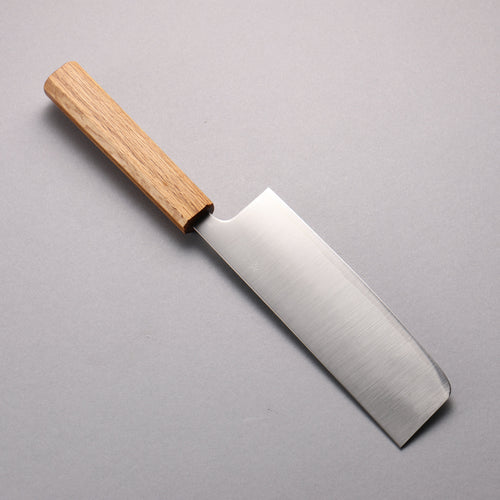 Seisuke Silver Steel No.3 Migaki Finished Nakiri  165mm White Oak Handle - Japannywholesale