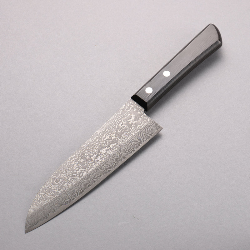 Nao Yamamoto VG10 Black Damascus Santoku  170mm Black Pakka wood Handle - Japannywholesale