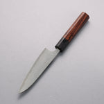 Nao Yamamoto SG2 Damascus Migaki Finished Petty-Utility  120mm Rosewood (Ferrule: Black Pakka Wood) Handle - Japannywholesale