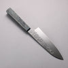 Seisuke Silver Steel No.3 Nashiji Santoku  180mm Stabilized wood Handle - Japannywholesale