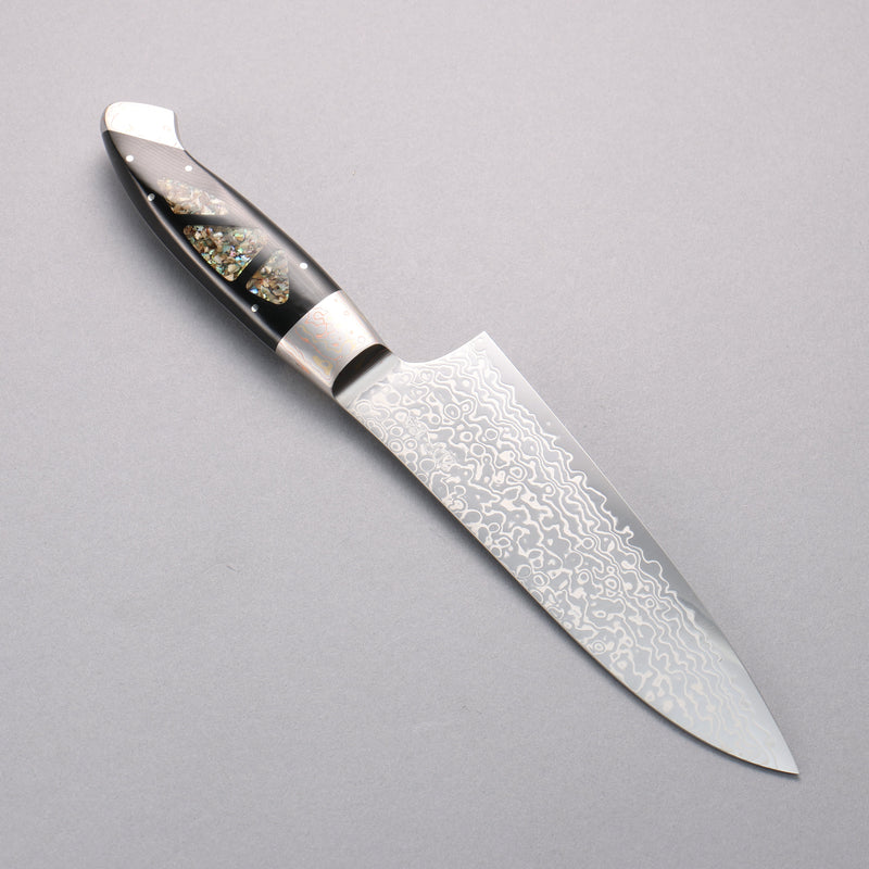 Kajin ZDP189 Damascus Migaki Finished Santoku  165mm Abalone Inlay Handle - Japannywholesale