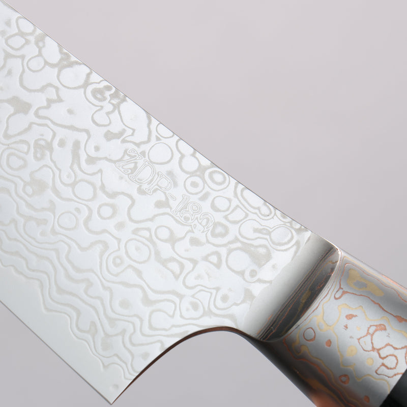 Kajin ZDP189 Damascus Migaki Finished Santoku  165mm Abalone Inlay Handle - Japannywholesale