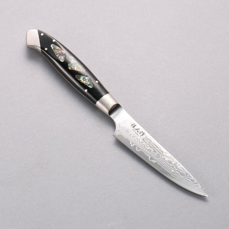 Kajin ZDP189 Damascus Migaki Finished Petty-Utility  95mm Abalone Inlay Handle - Japannywholesale