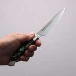 Kajin ZDP189 Damascus Migaki Finished Petty-Utility  95mm Abalone Inlay Handle - Japannywholesale