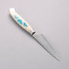 Kajin ZDP189 Damascus Migaki Finished Petty-Utility  95mm Corian with Turquoise Inlay Handle - Japannywholesale