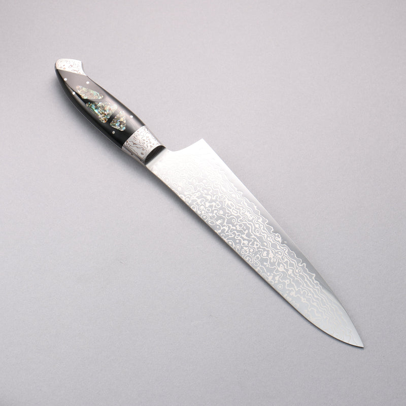 Kajin ZDP189 Damascus Migaki Finished Gyuto  210mm Abalone Inlay Handle - Japannywholesale