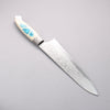 Kajin ZDP189 Damascus Migaki Finished Gyuto  210mm Corian with Turquoise Inlay Handle - Japannywholesale