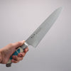 Kajin ZDP189 Damascus Migaki Finished Gyuto  210mm Corian with Turquoise Inlay Handle - Japannywholesale