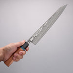 Ryusen Bonten Unryu Kai VG10 63 Layer Damascus Kiritsuke Sujihiki  270mm Chinese Quince Handle - Japannywholesale