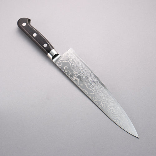 Ryusen Bonten Unryu VG10 63 Layer Damascus Gyuto  240mm Black Pakka wood Handle - Japannywholesale