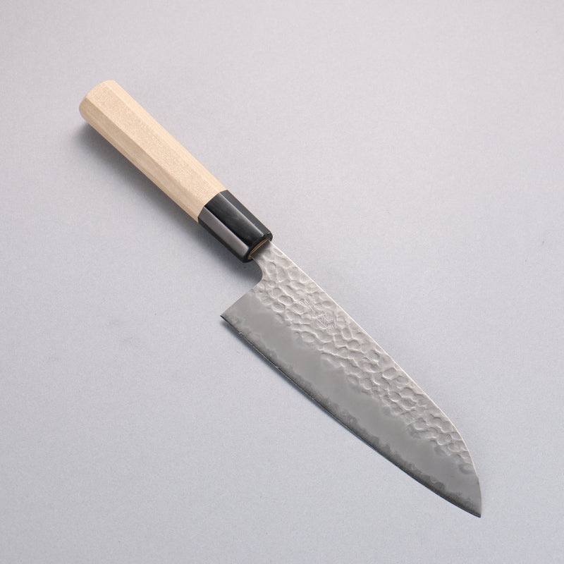 Oul Blue Super Hammered Santoku  165mm Magnolia Handle - Japannywholesale