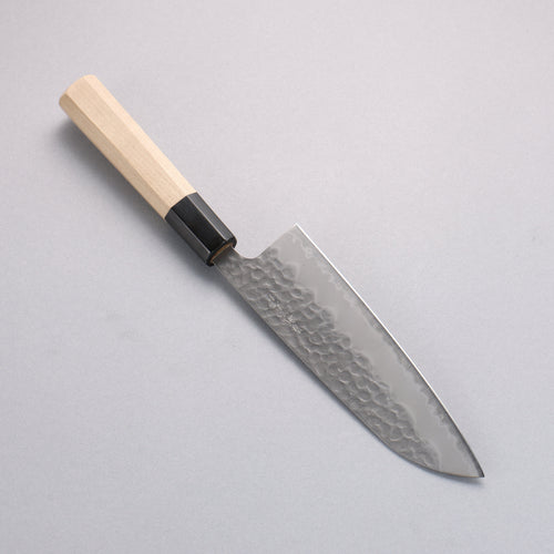 Oul Blue Super Hammered Santoku  165mm Magnolia Handle - Japannywholesale