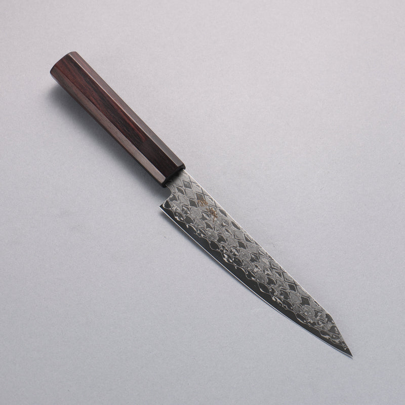 Seisuke AUS10 Mirror Crossed Petty-Utility  150mm Rosewood (Ferrule: Black Pakka Wood) Handle - Japannywholesale