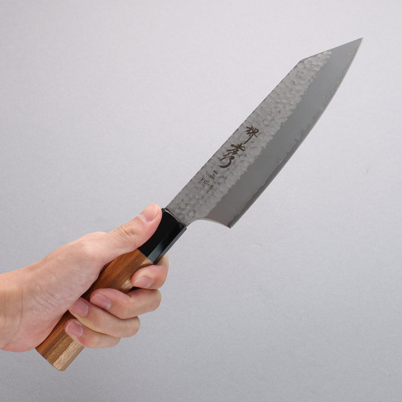 Sakai Takayuki VG5 Hammered Bunka  170mm Magnolia  (Ferrule: Black Plastic) Handle Kataoka - Japannywholesale