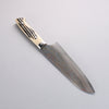 Takeshi Saji Blue Steel No.2 Colored Damascus Santoku  180mm White Deer Horn Handle - Japannywholesale