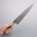 Takeshi Saji Blue Steel No.2 Colored Damascus Gyuto  240mm White Deer Horn Handle - Japannywholesale