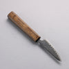 Seisuke VG10 Mirrored Finish Damascus Paring  80mm Oak Handle - Japannywholesale