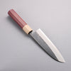 Seisuke Blue Steel No.2 Black Finished Santoku  170mm Purpleheart (Ferrule: Oak) Handle - Japannywholesale