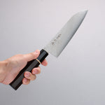 Toshitaka Seisuke VG10 65 Layer Damascus Santoku  180mm Ebony (Maple Ring and Water Buffalo Ferrule) Handle - Japannywholesale