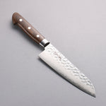 Seisuke VG10 Hammered Santoku  165mm Brown Pakka wood Handle - Japannywholesale