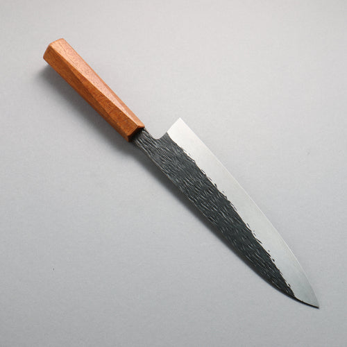 Isamitsu Abe White Steel No.1 Hammered Gyuto  240mm Japanese Elm (pentagonal) Handle - Japannywholesale