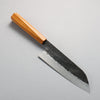 Isamitsu Abe White Steel No.1 Hammered Santoku  180mm Japanese Elm (pentagonal) Handle - Japannywholesale