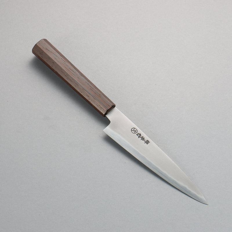 Sakai Takayuki Sanpou White Steel No.2 Matte Petty-Utility  150mm Wenge Handle - Japannywholesale